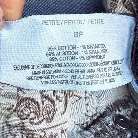 Nine West VTG America Jeans Womens Boho Mid Rise Denim Medium Wash Stretch 8/28P - Picture 7 of 12